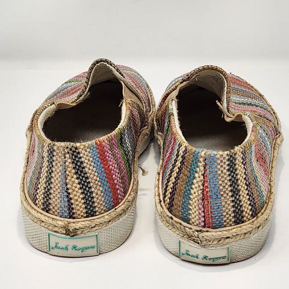Jack Rogers Tucker Slip On Sneaker Loafer Women Size 7.5 M Stripe Jute Casual - Picture 6 of 8